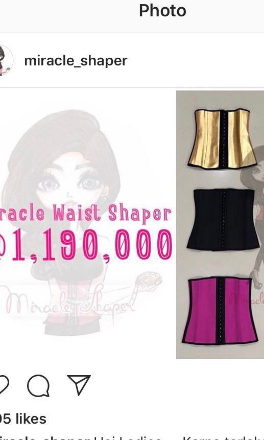 Miracle shaper black XS waist trainer, Fesyen Wanita, Pakaian Wanita,  Lainnya di Carousell