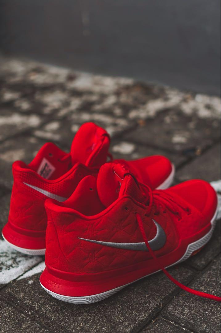 Nike Kyrie 3 University Red ORIGINAL WITH BOX NEW Fesyen Pria