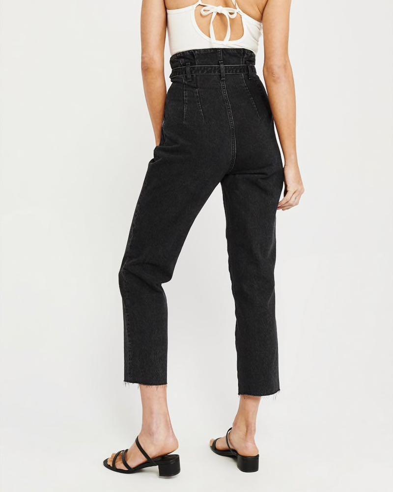 Paperbag waist jeans abercrombie best sale