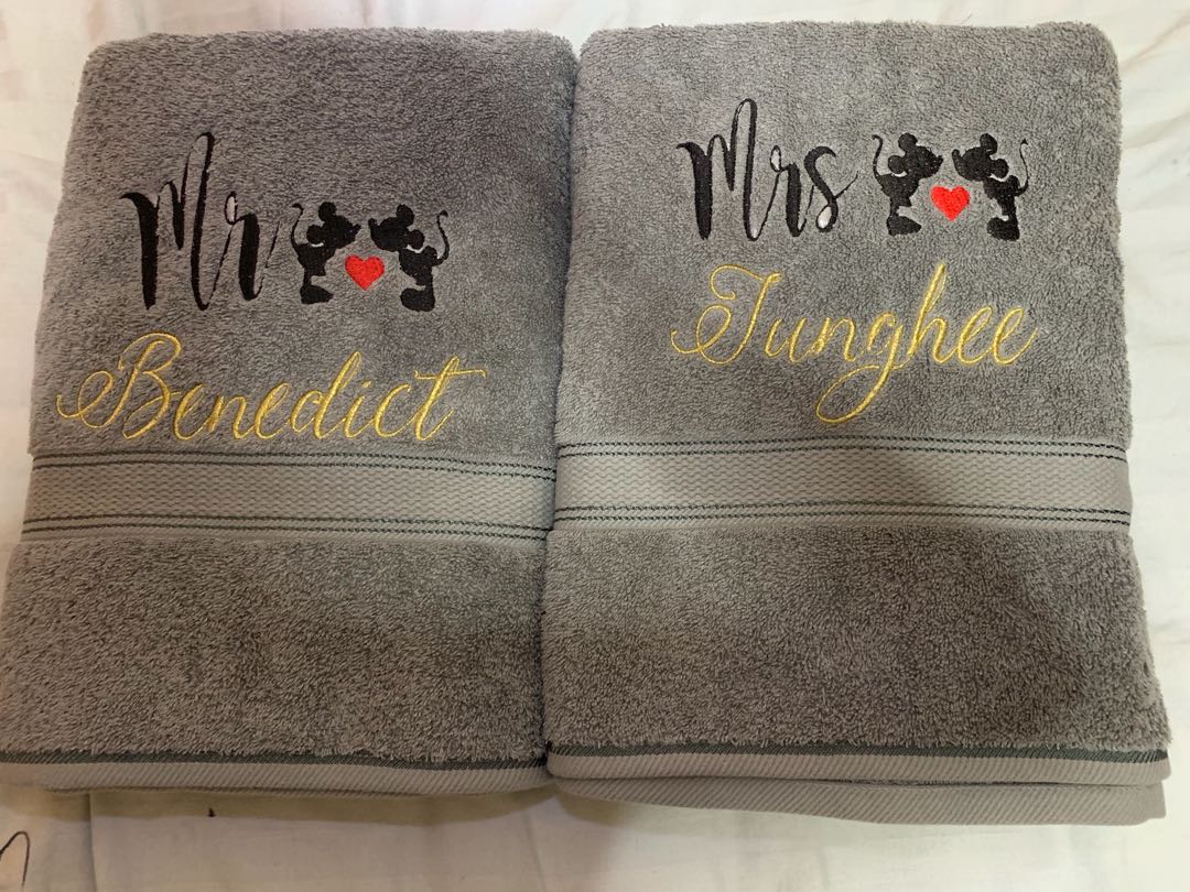 Personalized towels for best sale couples