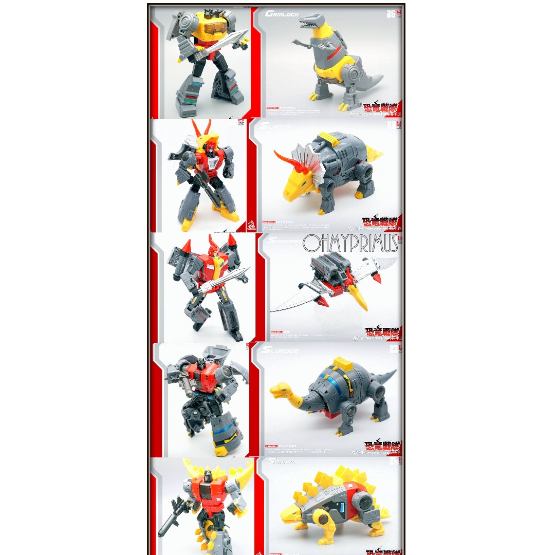 Transformers G1 Réédition Dinobots Grimlock Snarl Swoop - Figurines Boîte Originale