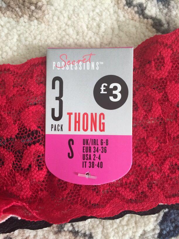 PRIMARK Thongs 3packs, Women's Fashion, Bottoms, Other Bottoms on