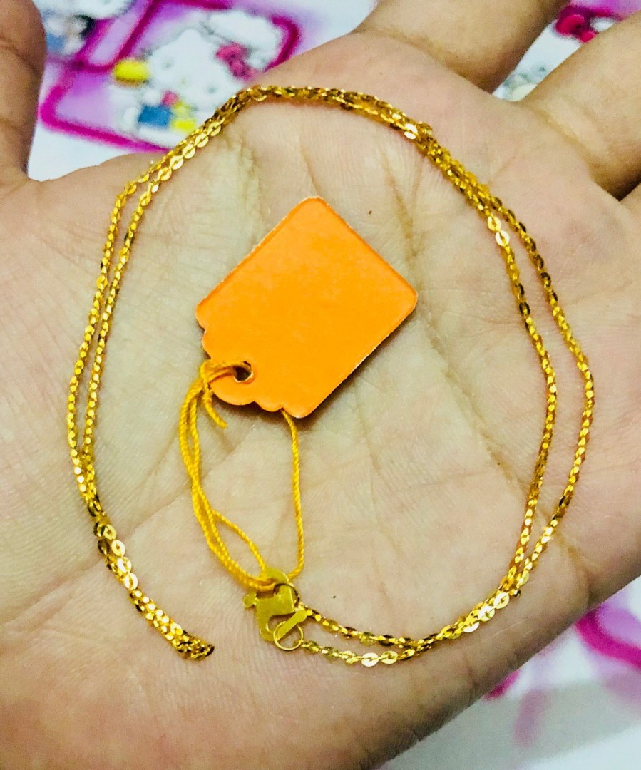 Rantai Leher Polo Emas Asli 916 Women S Fashion Jewellery On Carousell