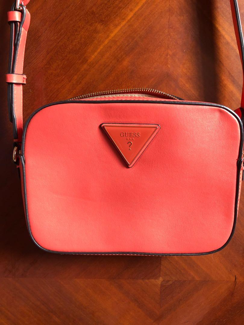 guess sling bag red