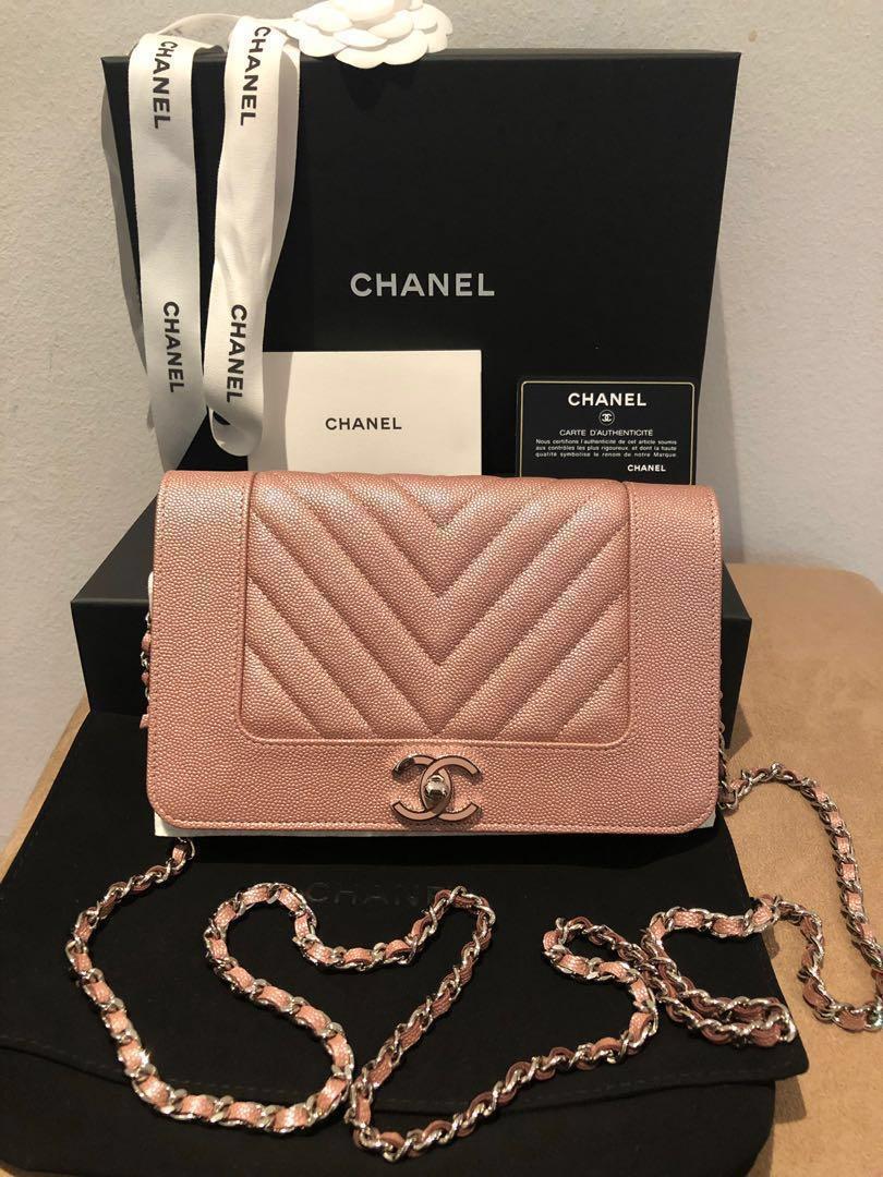 rose gold chain bag
