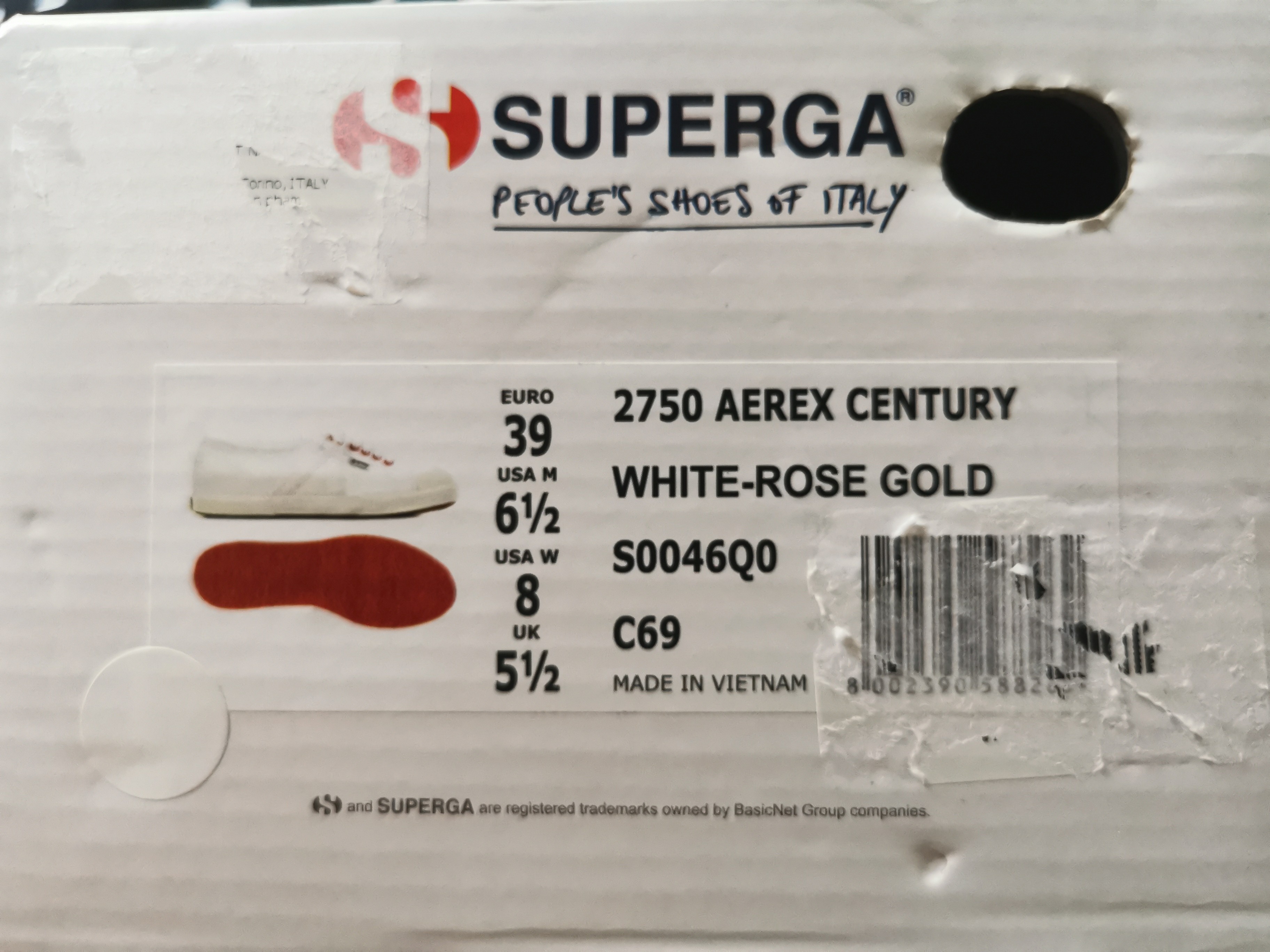 Superga 2750 White/Rose Gold - Special 