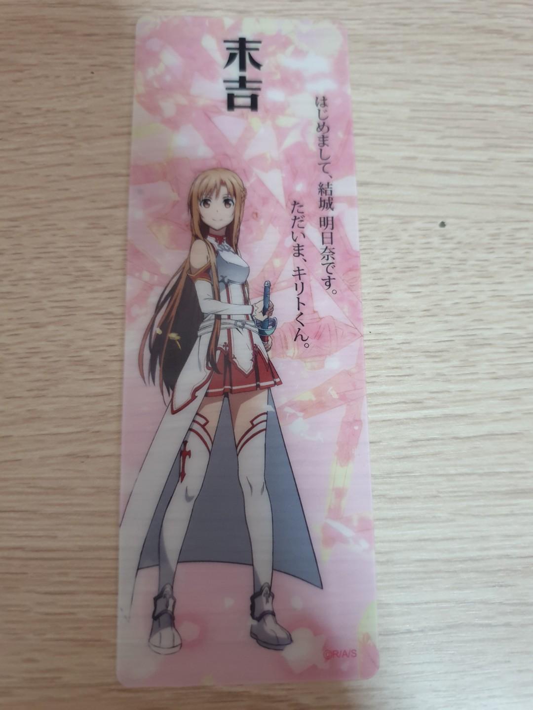 Sword art online SAO bookmarks, Hobbies &amp; Toys, Memorabilia ...