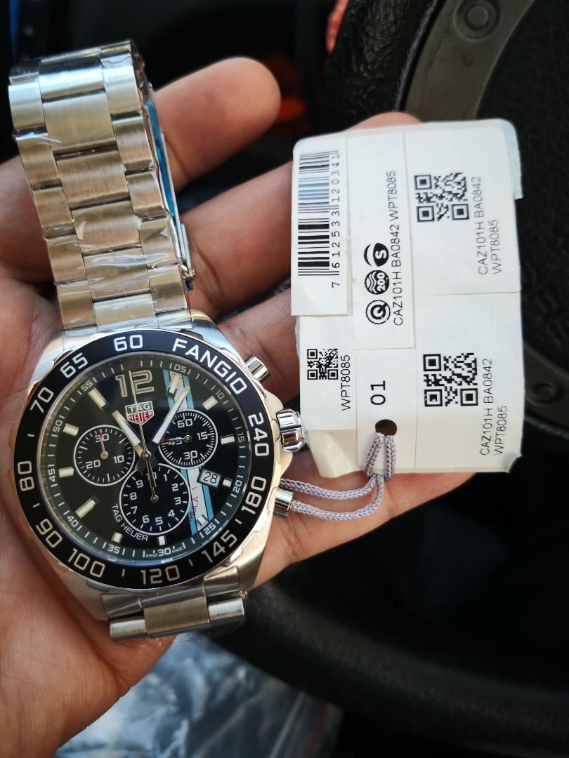 Tag Heuer model no. CAZ101H fangio formula 1 limited edition Dijamin original No. siri yang ke