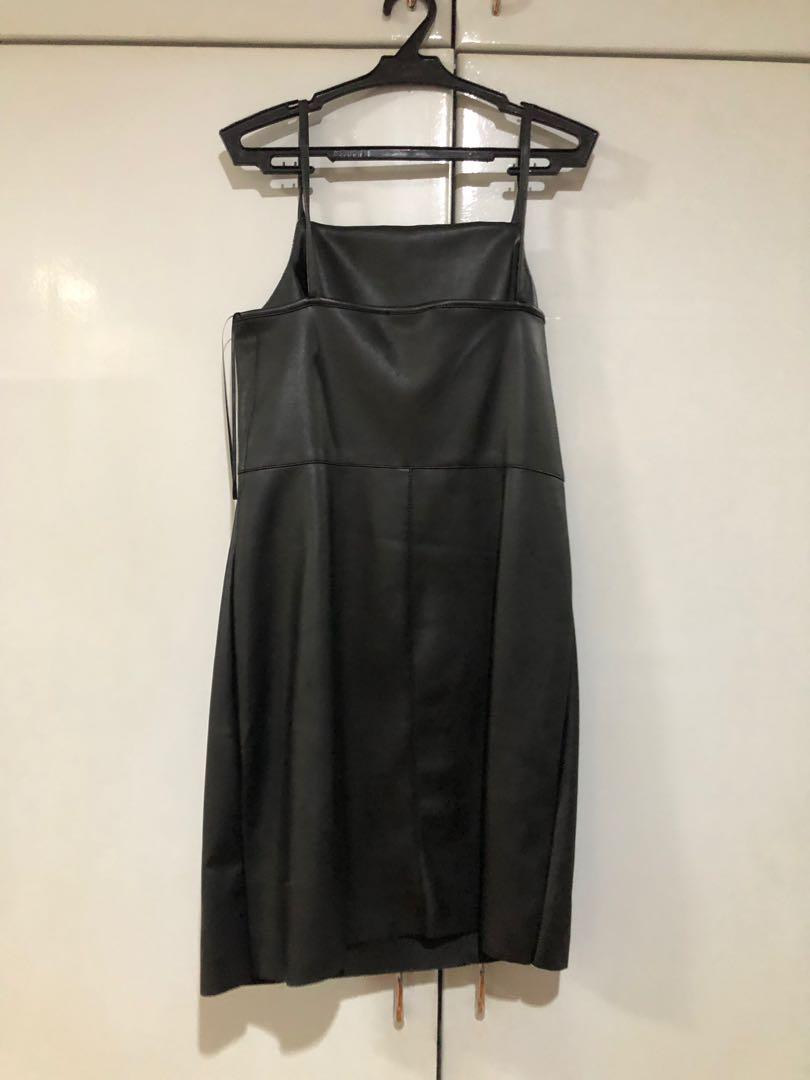 topshop leather dress