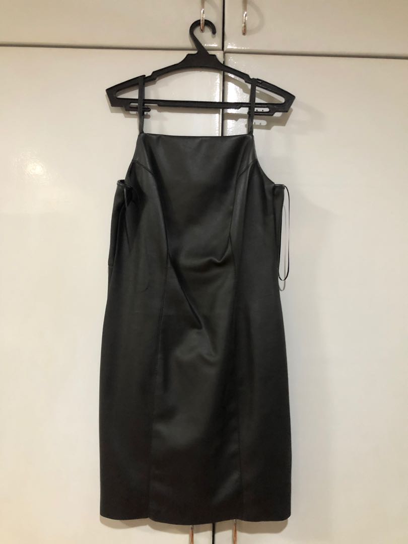 topshop leather dress