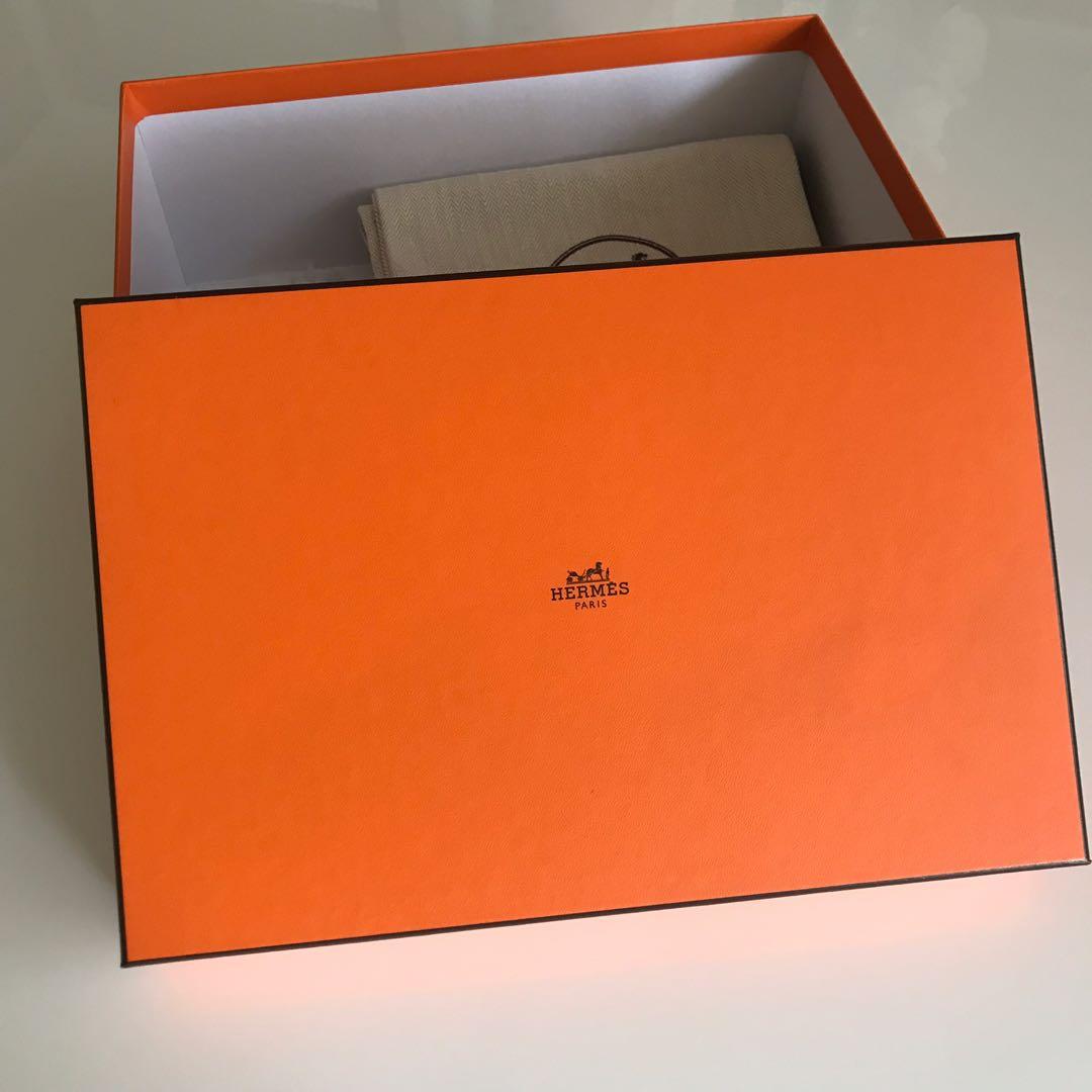 Hermes Shoe Box + 2 Dust/ Storage Bags 