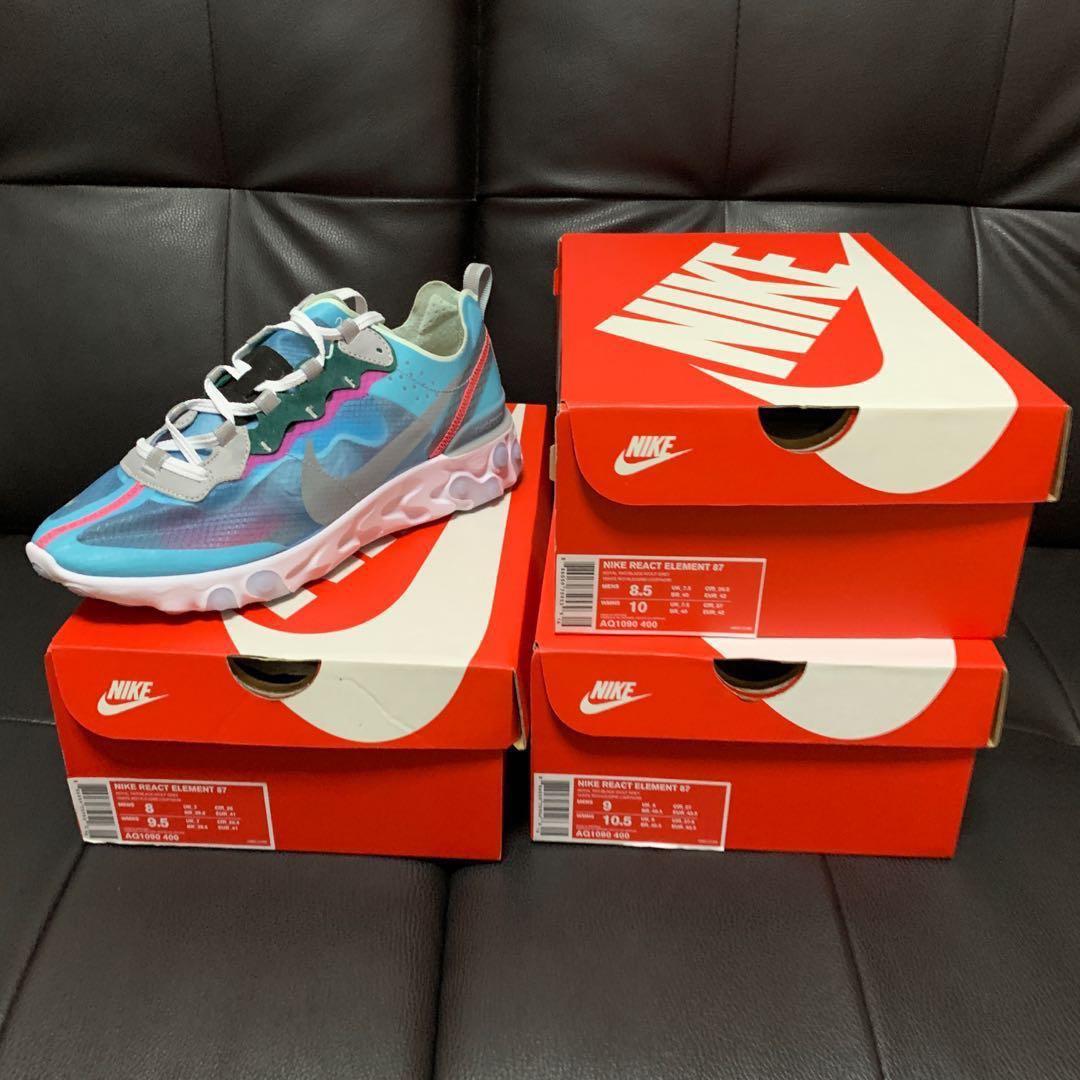 US9 Nike React Element React 87 Royal Tint Blue Tint Men s