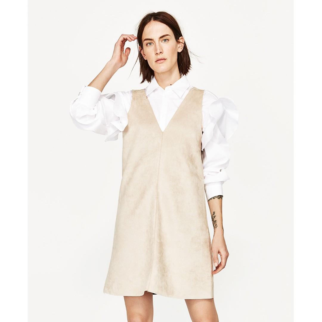 Suede effect dress zara outlet