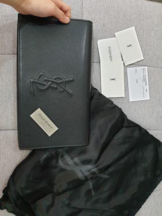 Authentic YSL black clutch bag