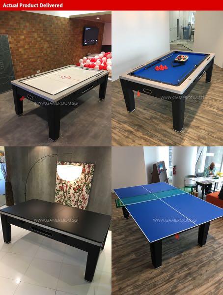 3 In 1 Pool Table Tennis Airplay And Dining Table For Sale