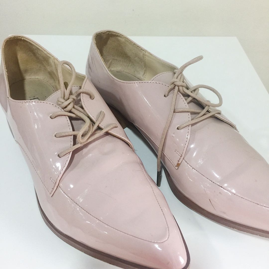 💛 Zara feminine blush oxford shoes 