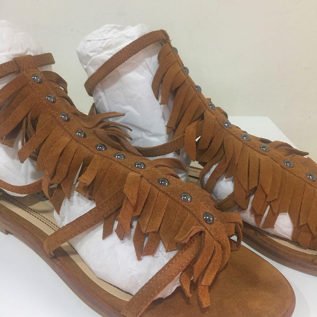 REPRICED from 1400Zara suede boho chic Sandals, Women's Fashion