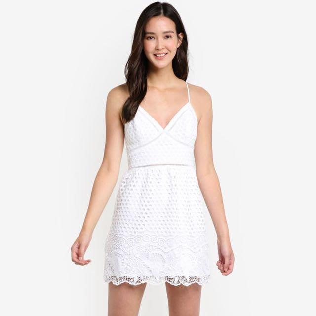 abercrombie white lace dress