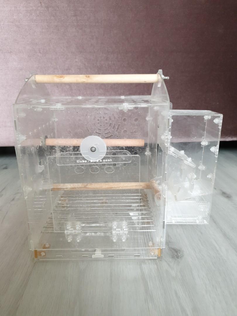 Used acrylic bird cage discount