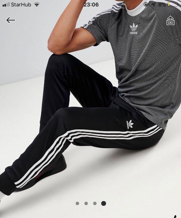 black skinny adidas joggers