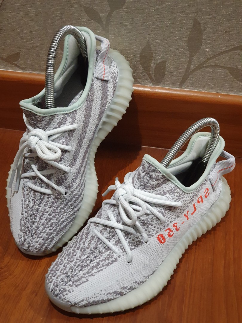 Adidas Yeezy Boost 350 Zebra Blue Tint, Women's Fashion, Footwear, Sneakers  on Carousell