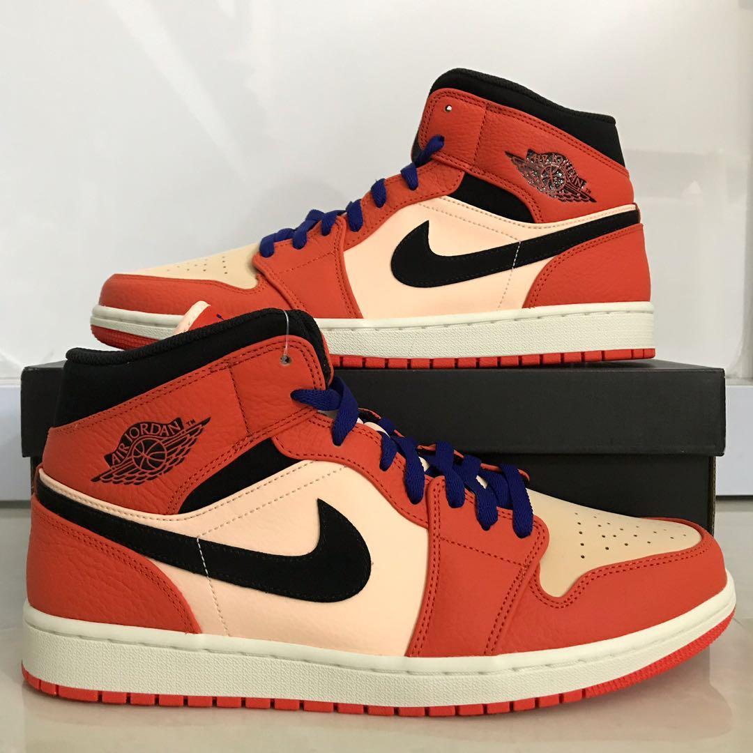 nike air jordan 1 mid team orange