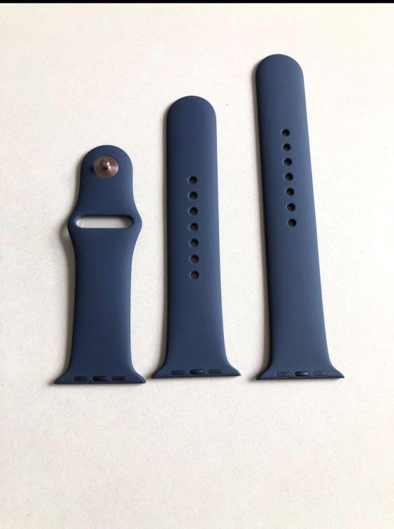 Apple Watch midnight blue with rose gold sports band 42mm 44mm strap only Mobile Phones Gadgets Wearables Smart Watches on Carousell