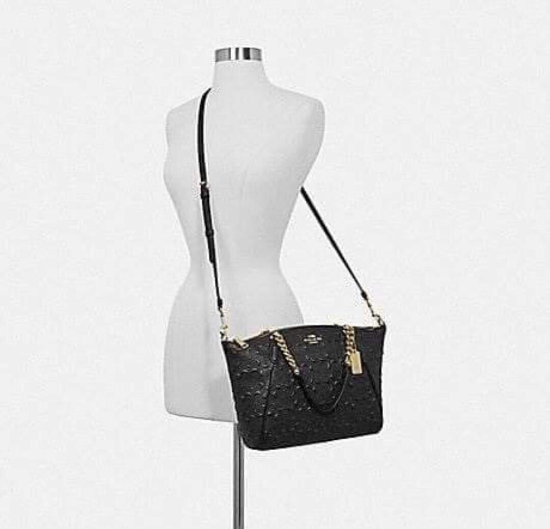 Small kelsey chain satchel in signature leather online