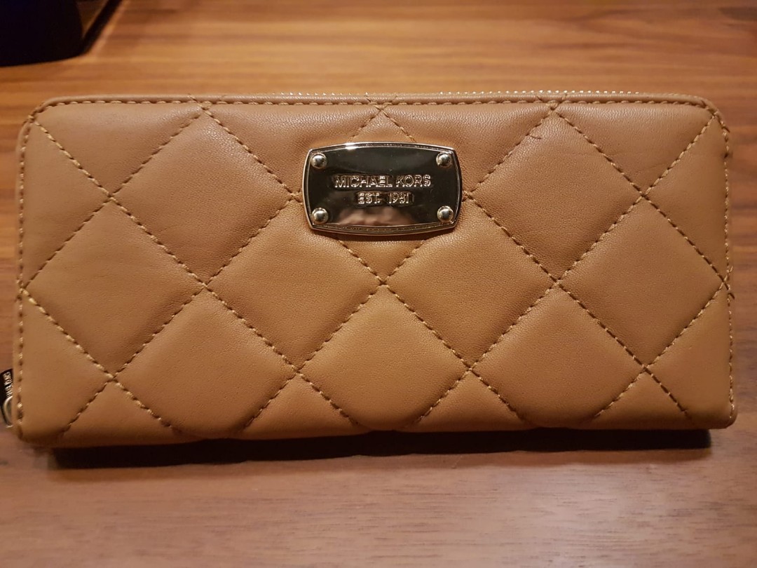 michael kors hamilton wallet orange