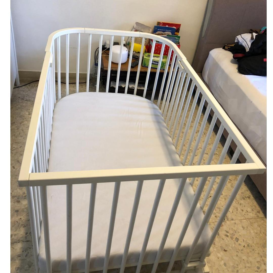 Barely Used Original Baby Bay Bed Side Cot And Full Crib Extension