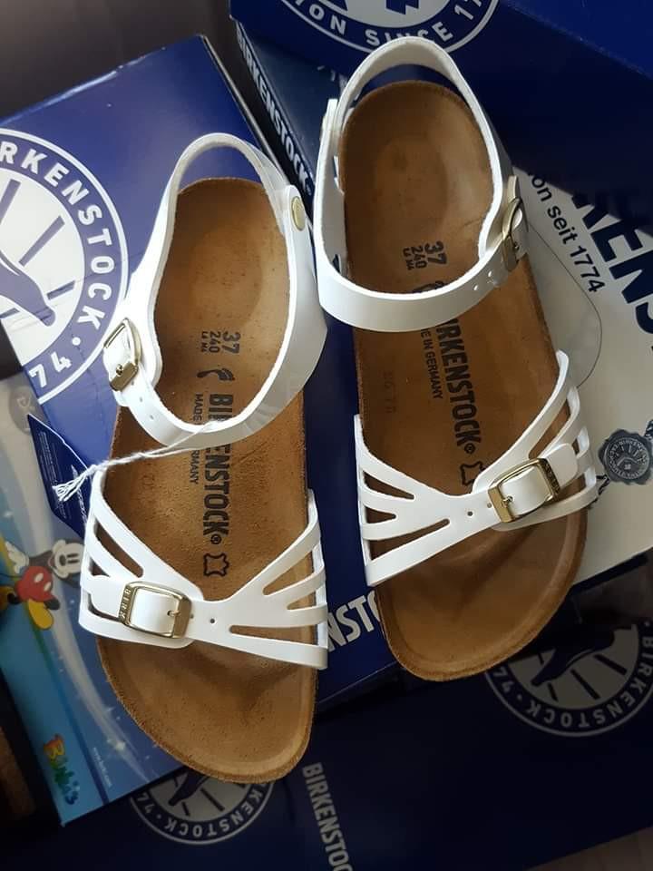 BIRKENSTOCK BALI WHITE SIZE 37EU Women s Fashion Footwear Slippers and slides on Carousell