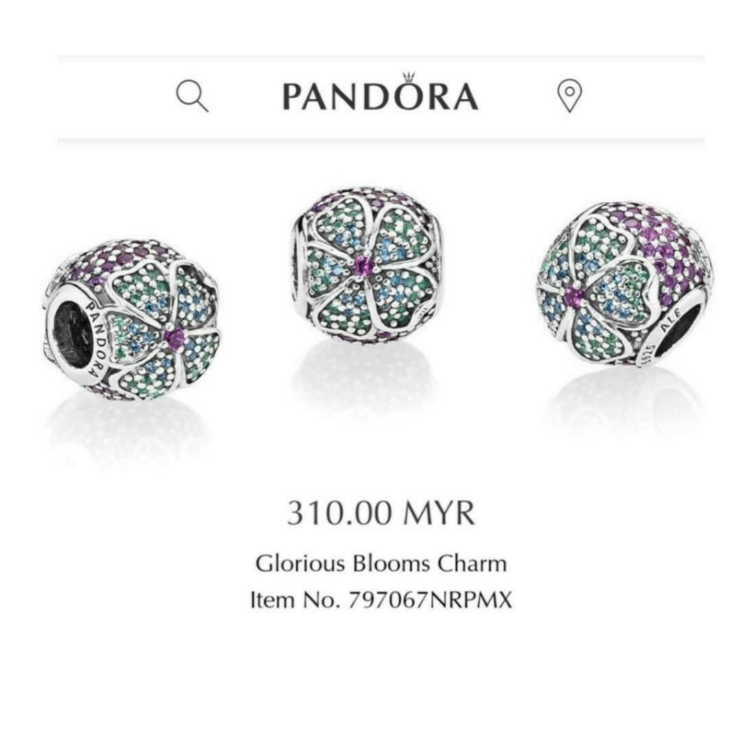 Bnis pandora glorious blooms charm Women s Fashion Jewelry