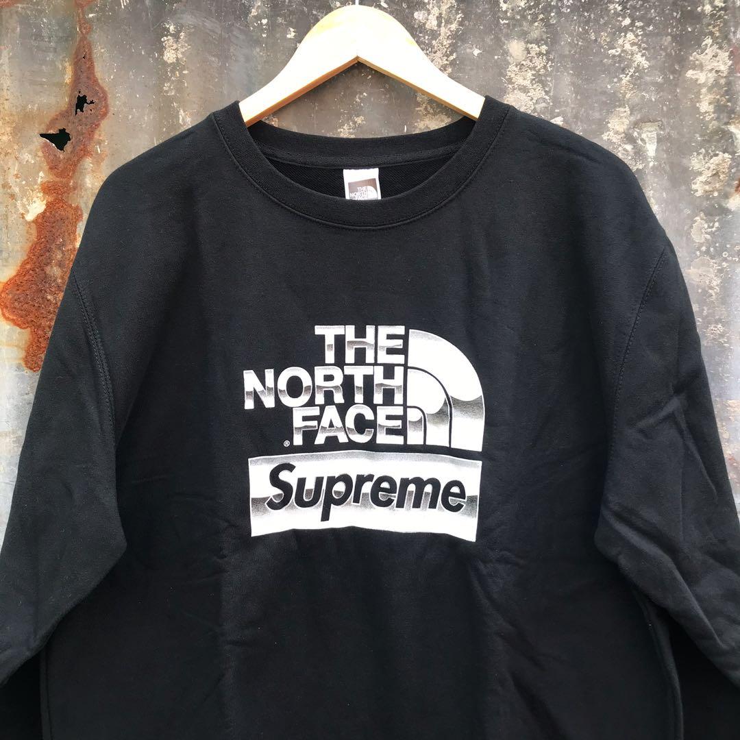 Supreme x the north face online crewneck