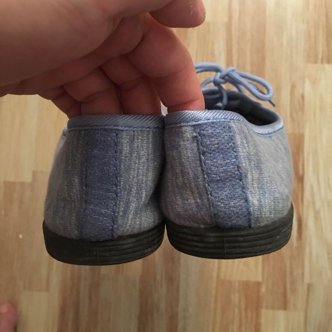 denim flat shoes