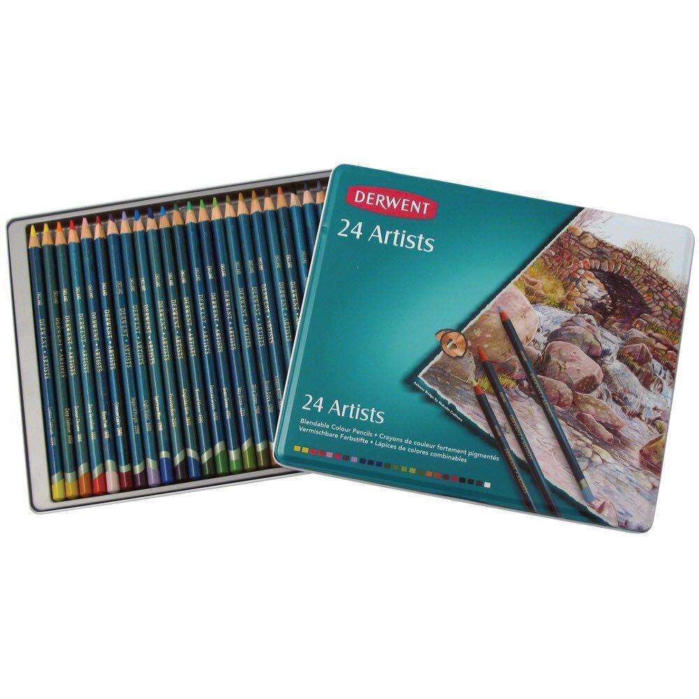 Derwent Artists Artist Grade Colour Pencils 24 Set Design Craft