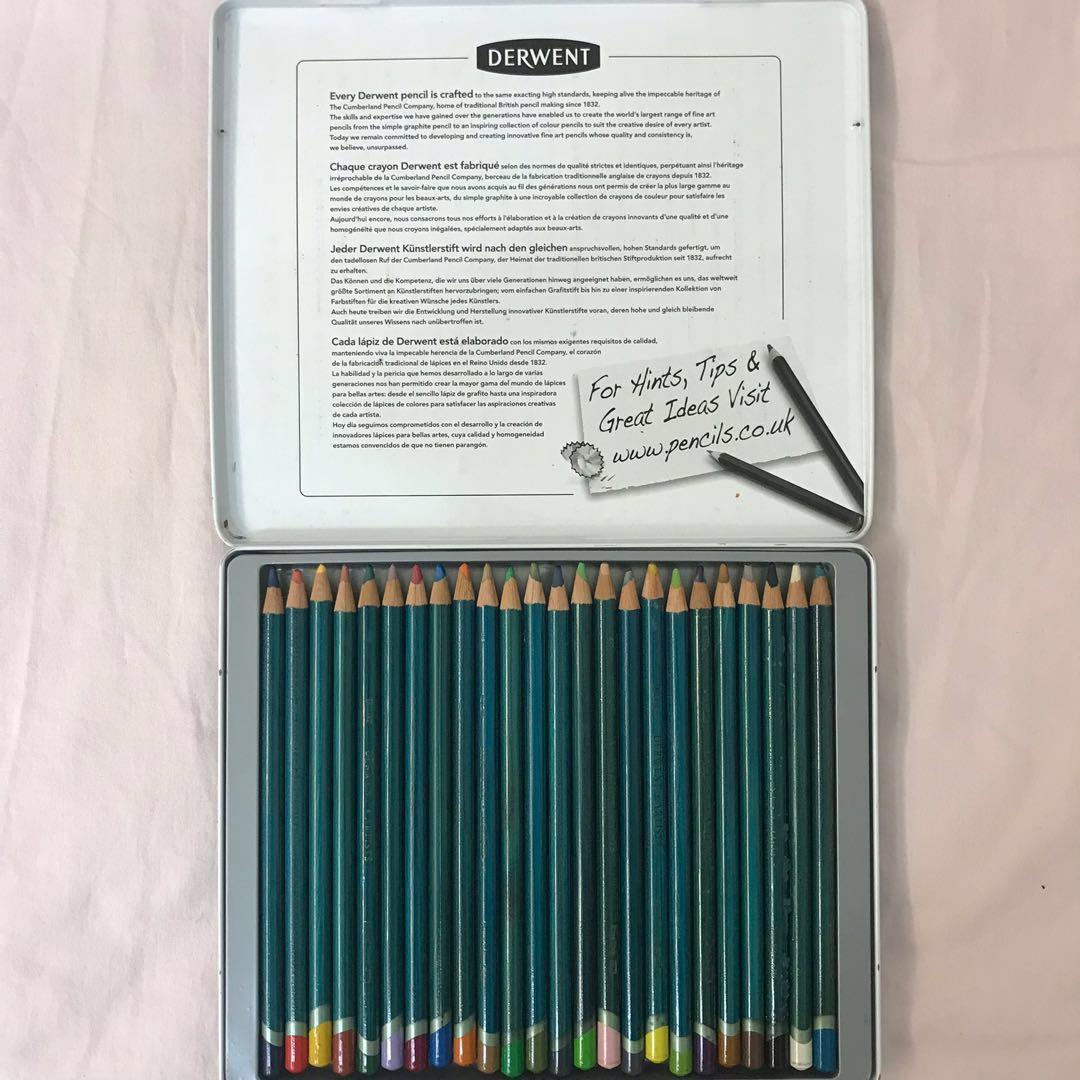 Derwent Artists Artist Grade Colour Pencils 24 Set Design Craft
