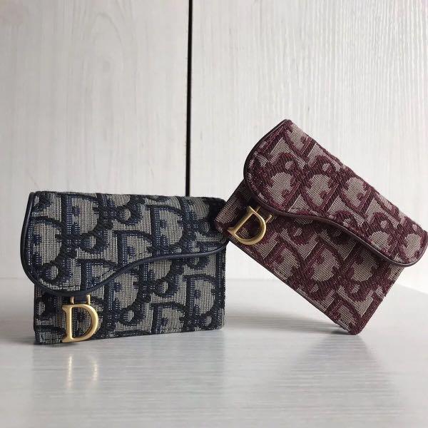 dior oblique saddle card holder price