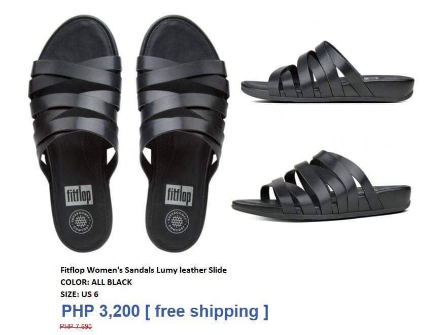 fitflop lumy leather slide