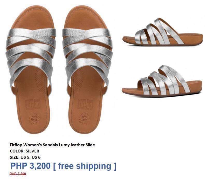 fitflop lumy leather slide