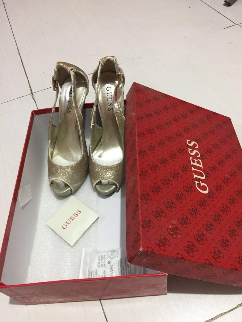 guess gold shoes