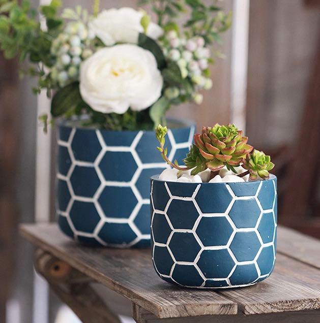Hari Raya Special Blue Series Ceramic Flower Plant Pots Gardening Pots Planters On Carousell