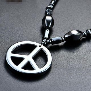 Hermanite Magnetic Necklace Peace Sign