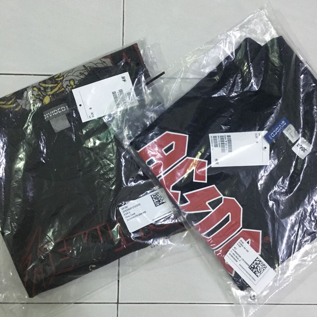 H M Metallica Acdc Men S Fashion Clothes Tops On Carousell