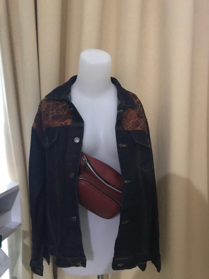 jaket jeans batik