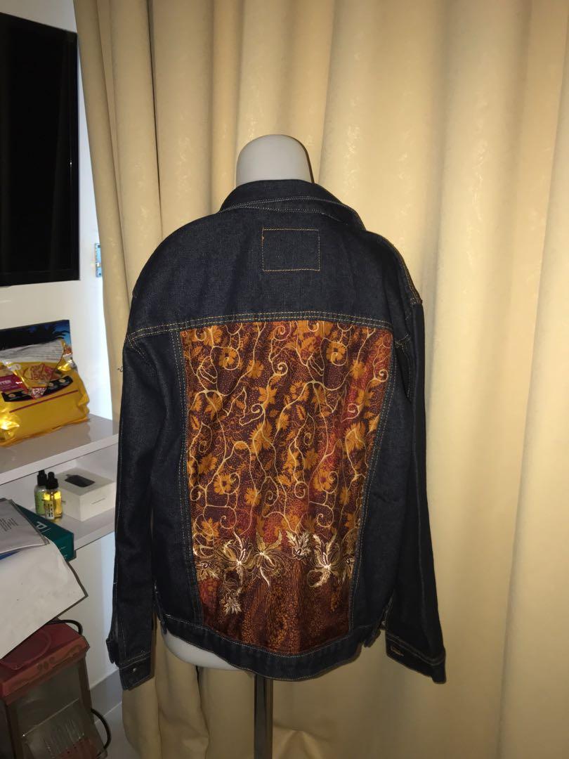 jaket jeans batik