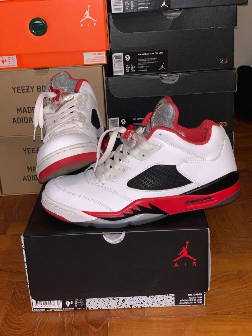 jordan retro 5 low fire red