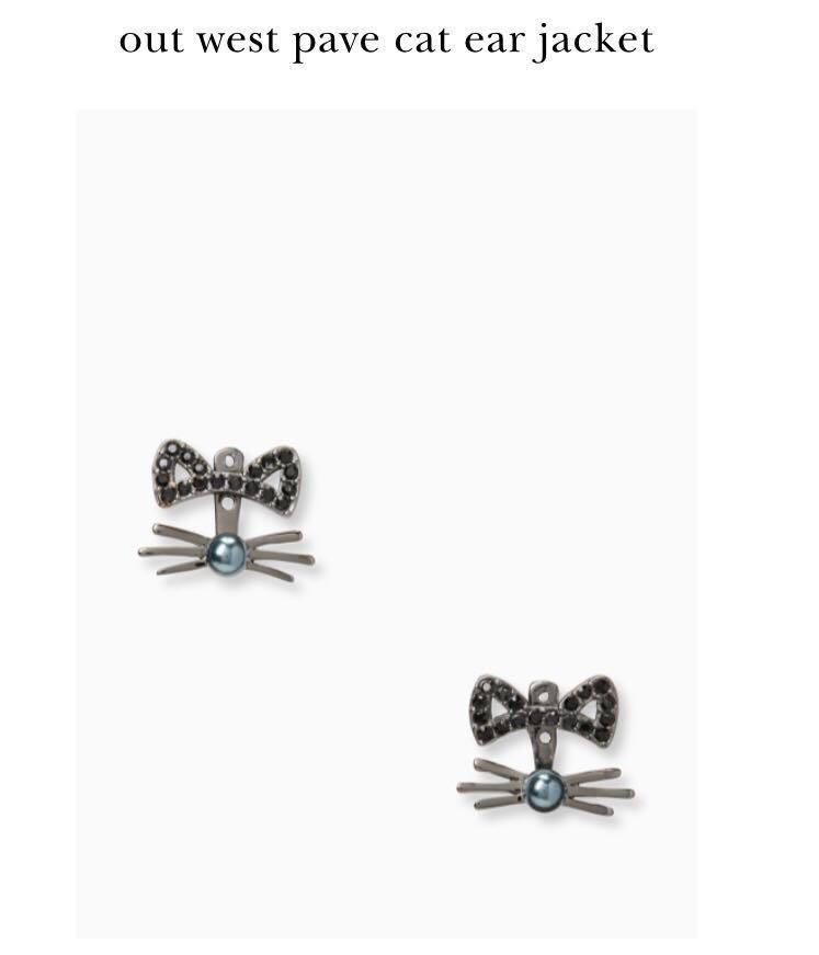 Kate Spade Cat Whiskers Out West Pave Ear Jacket Earrings, Women's Fashion,  Jewelry & Organisers, Earrings on Carousell