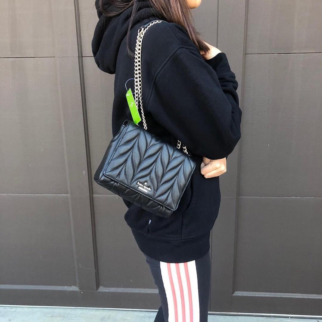 KATE SPADE MINI EMELYN 19x15x5CM BLACK Barang Mewah Tas Dompet