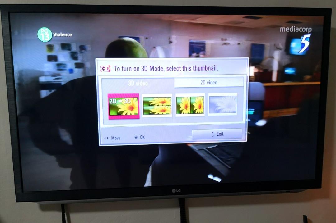 Lg 42 3d Tv Home Appliances Tvs Entertainment Systems On