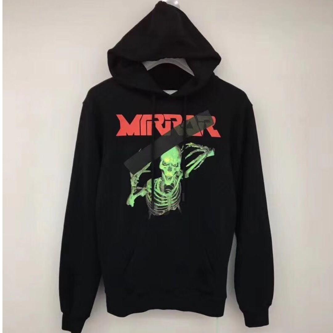 off white skull mirror hoodie